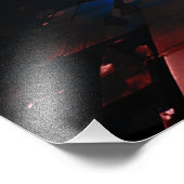 Cyberpunk Neon Data Stream Abstract Digital Matrix フォトプリント (角)