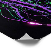 Cyberpunk Neon Jellyfish art ポスター (角)