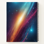 Cyberpunk Neon Space Abstract Glowing Galaxy ノートブック (裏面)