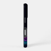 Cyberpunk Neon Wave Glitch Gaming Phone Case - Ab iPhoneケース (右側面)