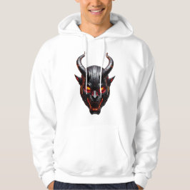 Cyberpunk Oni Mask Hoodie - Futuristic Japanese De パーカ