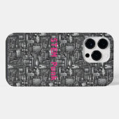 Cyberpunk PCBエレクトロニクス回路基板パターン iPhoneケース (裏面横)