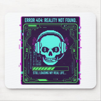 ​Cyberpunk Pixel Skull Gaming Mouse Pad - Error 40 マウスパッド