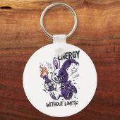 Cyberpunk Rabbit Graphic - Energy Without Limits S キーホルダー (裏面)
