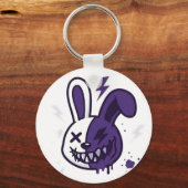 Cyberpunk Rabbit Graphic - Energy Without Limits S キーホルダー (正面)
