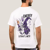 Cyberpunk Rabbit Graphic - Energy Without Limits S Tシャツ (裏面)