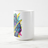 Cyberpunk Robot Guitarist Synthwave Art Mug コーヒーマグカップ (中央)