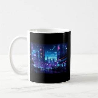 Cyberpunk Rooftop Tokyo コーヒーマグカップ