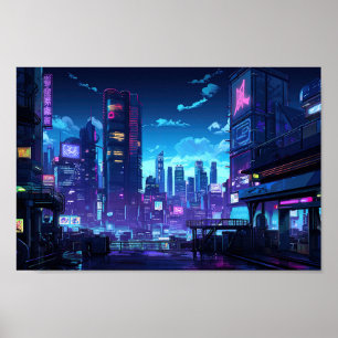 Cyberpunk Rooftop Tokyo ポスター