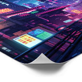 Cyberpunk Rooftop Tokyo ポスター (角)