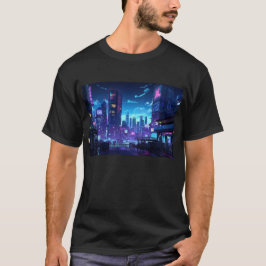 Cyberpunk Rooftop Tokyo Tシャツ
