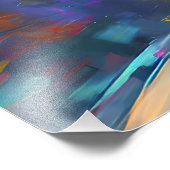 Cyberpunk Runners Sprint Neon Rain City Action Art フォトプリント (角)