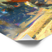 Cyberpunk Runners Sprint Neon Rain City Action Art ポスター (コーナー)