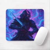 Cyberpunk Samurai – フルカバレッジNeon マウスパッド (マウス)