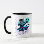 Cyberpunk Samurai Cat Soccer Mug マグカップ (左)