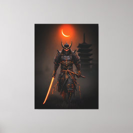 Cyberpunk Samurai Futuristic Warrior キャンバスプリント