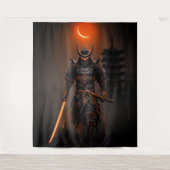 Cyberpunk Samurai Futuristic Warrior タペストリー (正面)