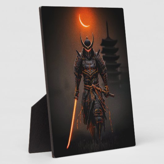 Cyberpunk Samurai Futuristic Warrior フォトプラーク (側面)