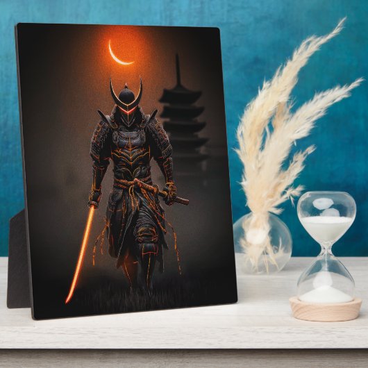 Cyberpunk Samurai Futuristic Warrior フォトプラーク (側面)