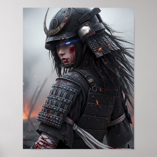 Cyberpunk Samurai Girl ポスター (正面)