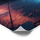 Cyberpunk Samurai Girl | Neon City Warrior Poster ポスター (角)