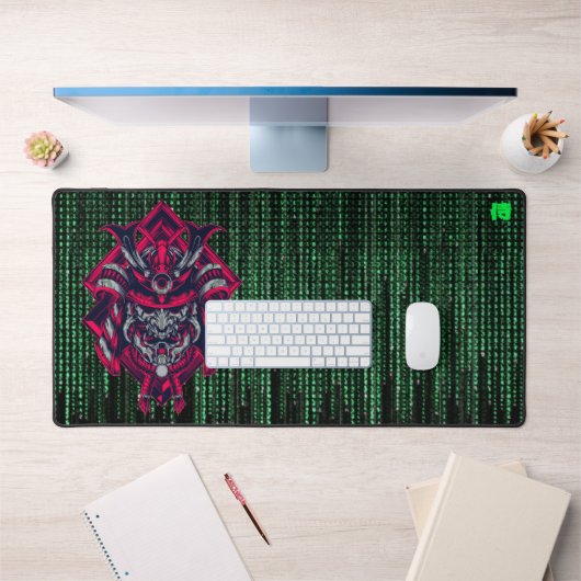 Cyberpunk Samurai Matrix Desk Mat デスクマット (オフィス1)