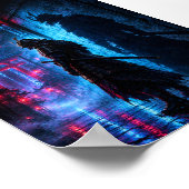 Cyberpunk Samurai Poster – Neon Ronin Shadow ポスター (角)