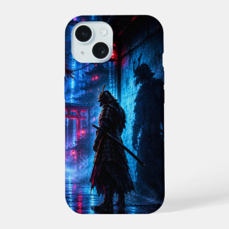 Cyberpunk Samurai Poster – Neon Ronin Shadow iPhone 15ケース