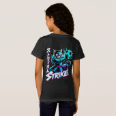 Cyberpunk Samurai Striker Cat For Gamers & Soccer  Tシャツ (裏面フル)