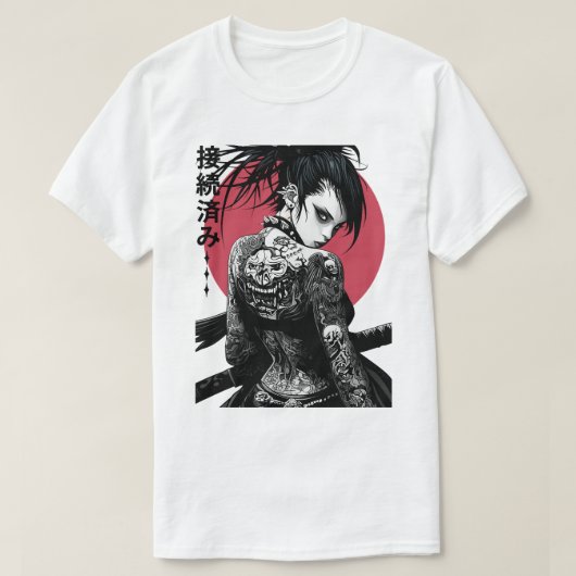 Cyberpunk Samurai Vaporwave  Tシャツ (デザイン正面)