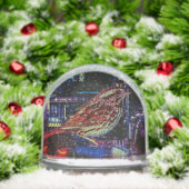 Cyberpunk Sparrow in Neon Cityscape (クリスマス)