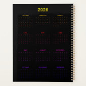 Cyberpunk Sparrow in Neon Cityscape プランナー手帳 (裏面)