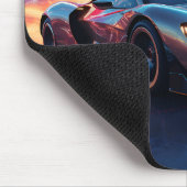 Cyberpunk Speedster:都市の未来的なスーパーカー マウスパッド (コーナー)