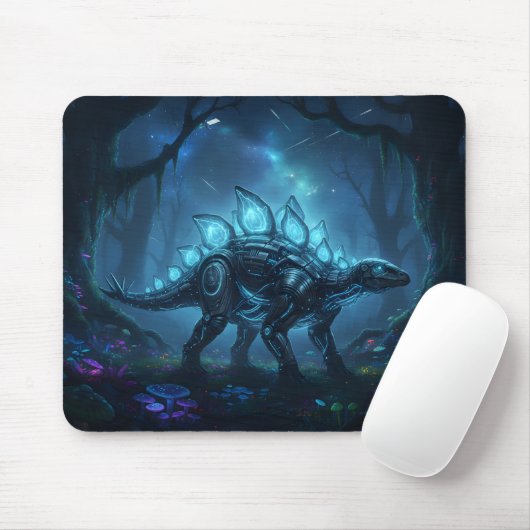 Cyberpunk Stegosaurus Gaming Mouse Pad マウスパッド (マウス)