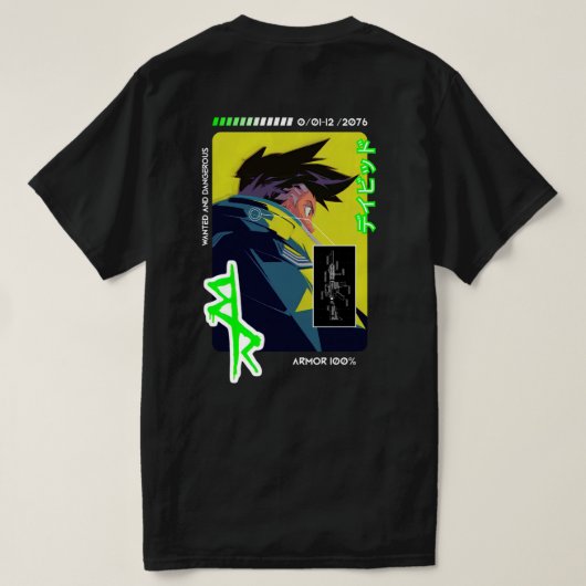 Cyberpunk tシャツ (デザイン裏面)