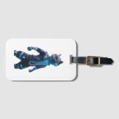 Cyberpunk Tech Cat - Futuristic Neon Warrior Gear ラゲッジタグ (正面横)
