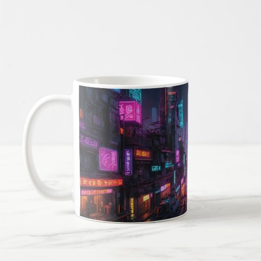 Cyberpunk Themed Mug コーヒーマグカップ (左)