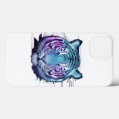 Cyberpunk Tiger iphoneケース – Neon Circuit Animal Case-Mate iPhoneケース (裏面 (横))
