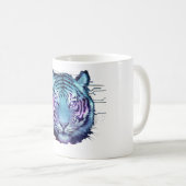 Cyberpunk Tiger Mug - Neon Circuit Animal コーヒーマグカップ (正面右)