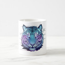 Cyberpunk Tiger Mug - Neon Circuit Animal コーヒーマグカップ