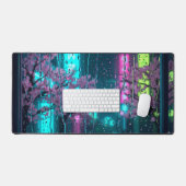 Cyberpunk Tokyo Night Desk Mat  デスクマット (キーボード&マウス)