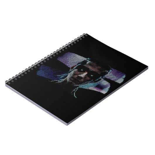 Cyberpunk Warrior ASCII Artノートブック ノートブック (左側)