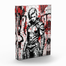 Cyberpunk Warrior Graffiti – フォトブロック