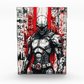 Cyberpunk Warrior Graffiti – フォトブロック (正面)