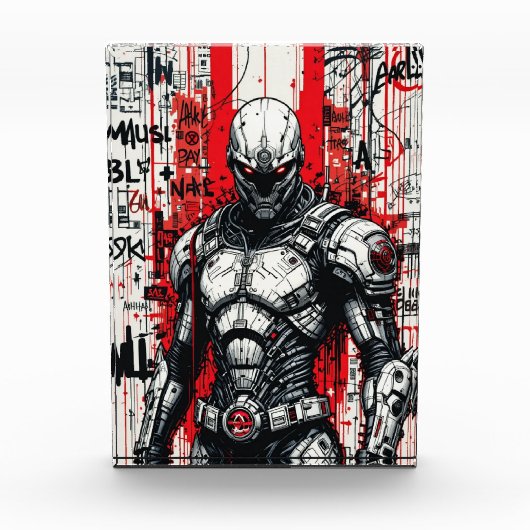 Cyberpunk Warrior Graffiti – フォトブロック (正面)