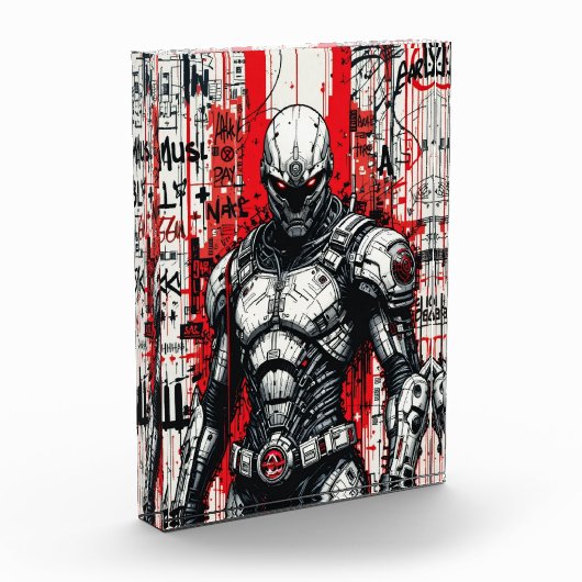 Cyberpunk Warrior Graffiti – フォトブロック (左)