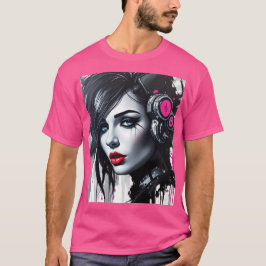 Cyberpunk Woman - Edgy Sci-Fi Art Tシャツ