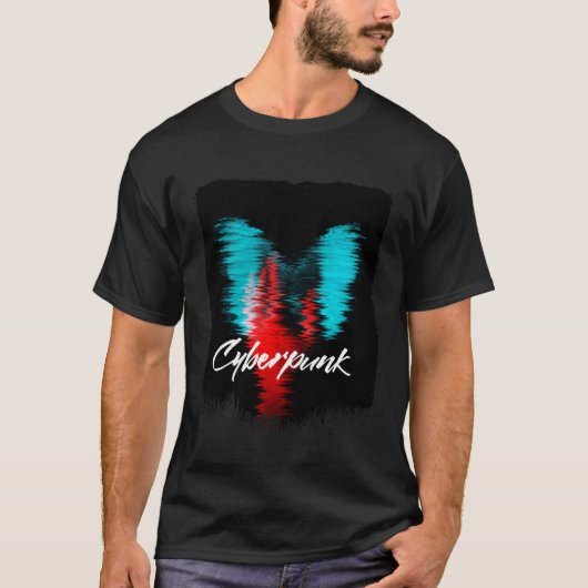 Cyberpunks Japan Streetwear Glitch 80s 90s Sad Vap Tシャツ (正面)