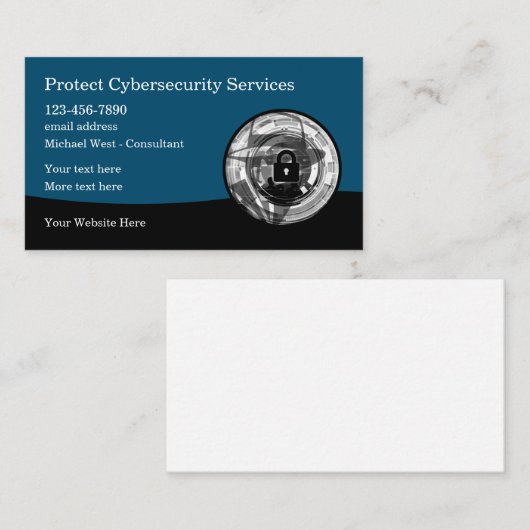 CyberSecurityカッコいい Business Services 名刺 (正面/裏面)