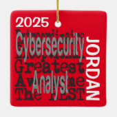 Cybersecurity Analyst Extraordinaire CUSTOM セラミックオーナメント (裏面)